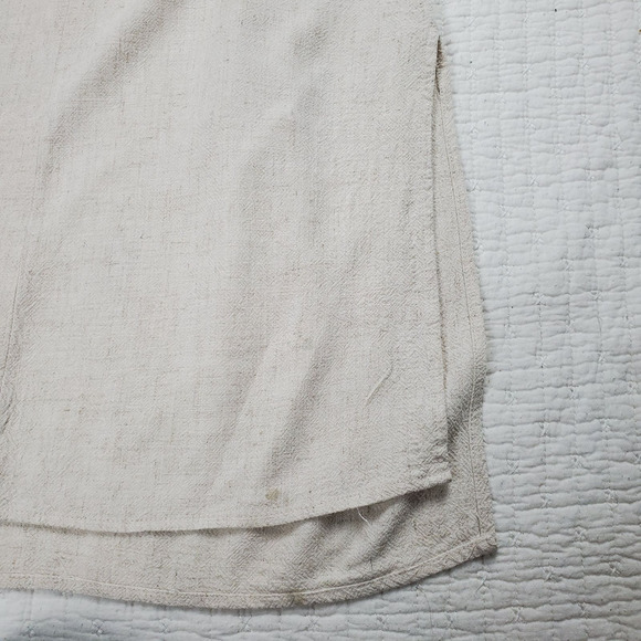 Paper Crane Linen Midi Oatmeal Tie Ivory - Picture 7 of 12